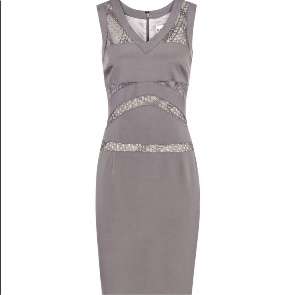 Reiss Enoli Lace Panel Dress - Size 6